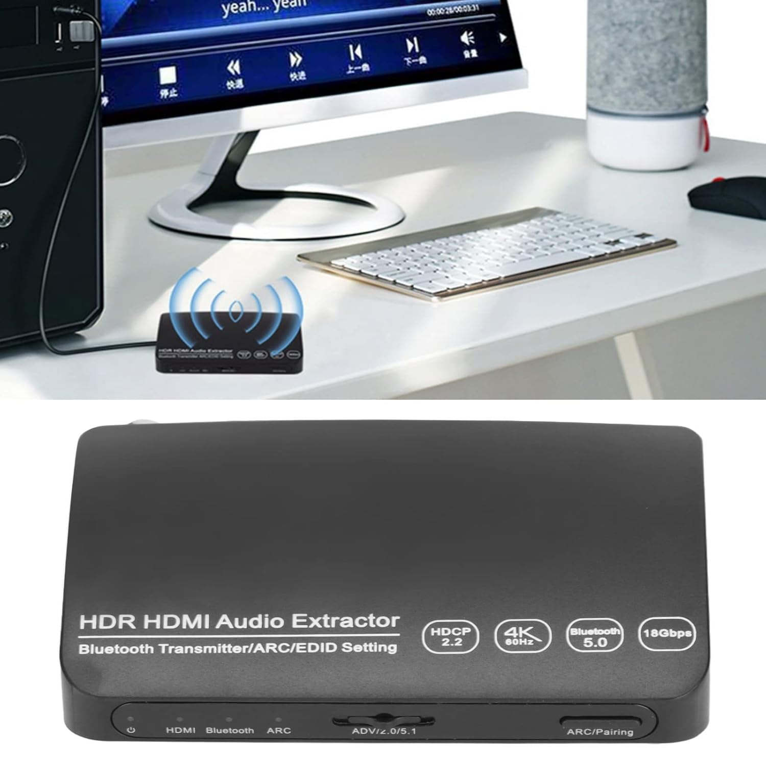 Ciciglow 4K HDMI Audio Extractor Splitter 60Hz - immagine 2