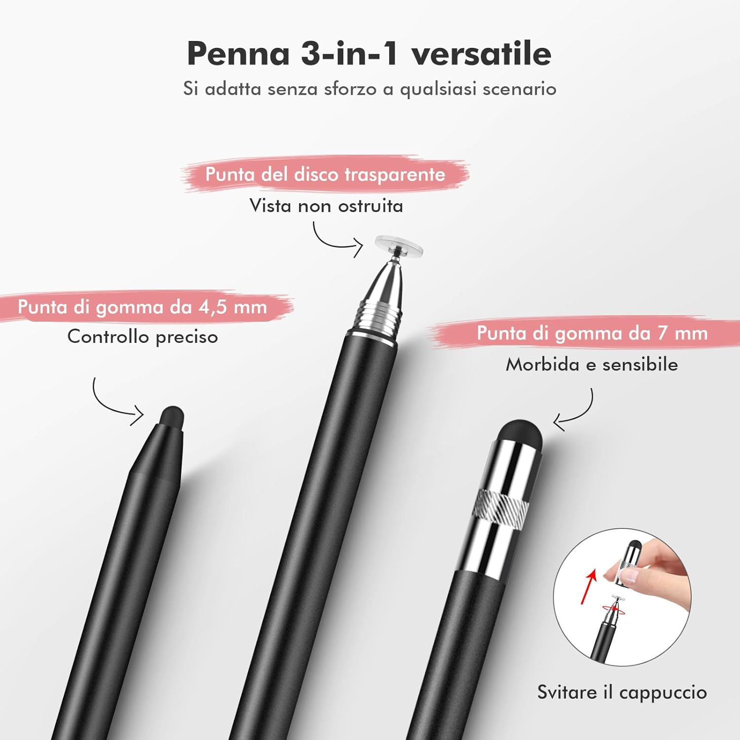 Meko Penna per Tablet 3 in 1 Alta Sensibilità - immagine 2