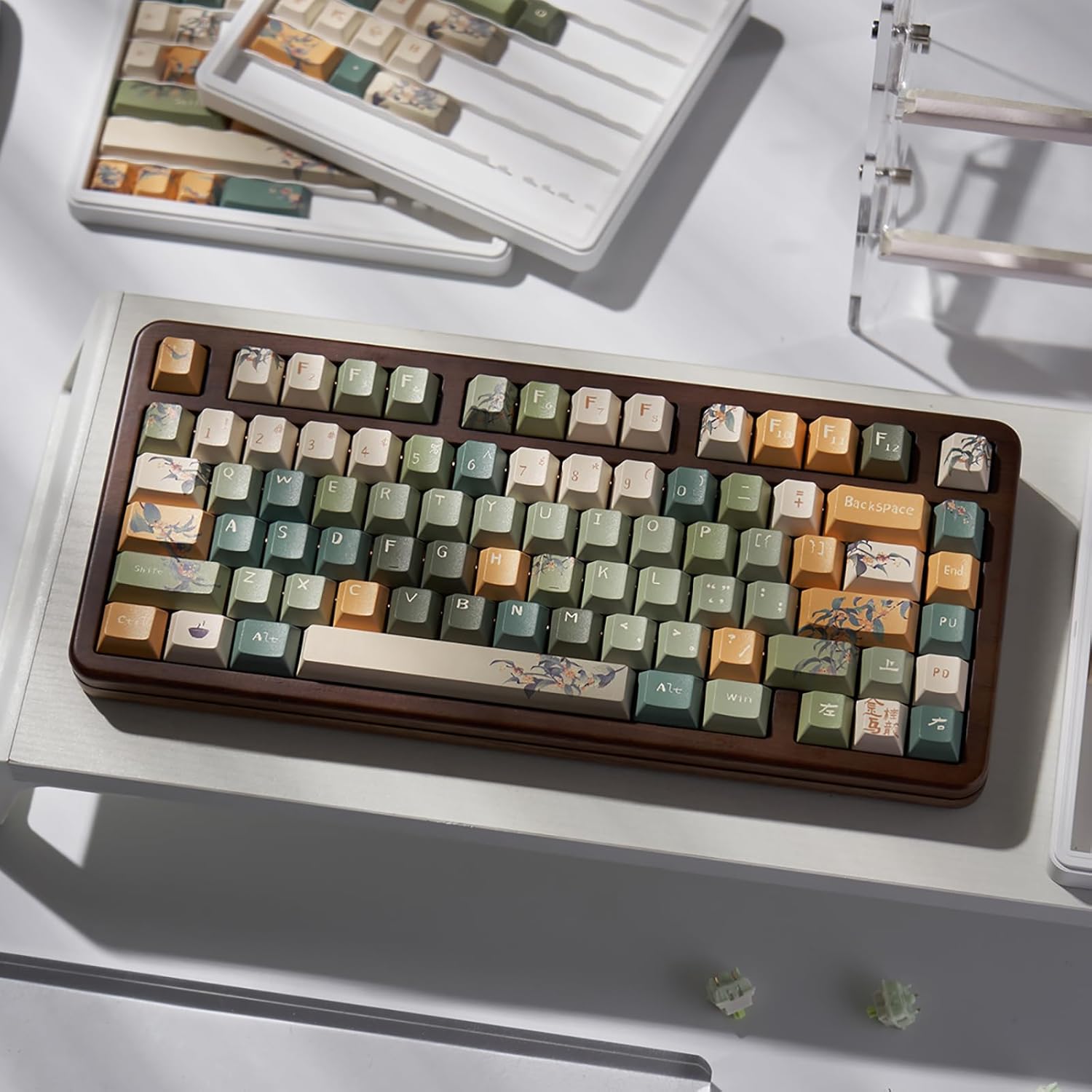 Sumgsn Keycaps 152 Tasti Verde PBT Dye Sub Cherry Profile - immagine 4