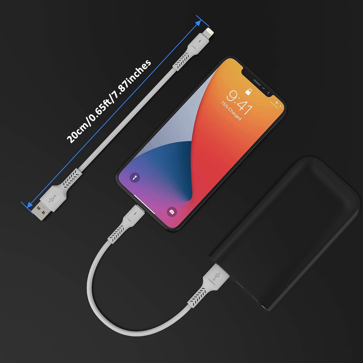 Cavo Lightning Corto 20cm Certificato MFi - 5 Pezzi - immagine 2