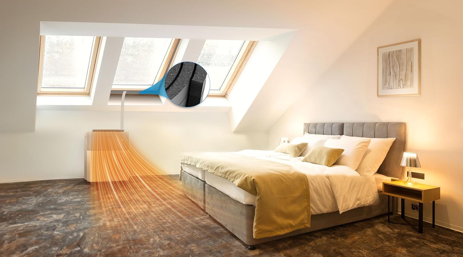 Midea Zweischicht-Isolierschaum PortaSplit-Schiuma Isolante a Due Strati, Nero