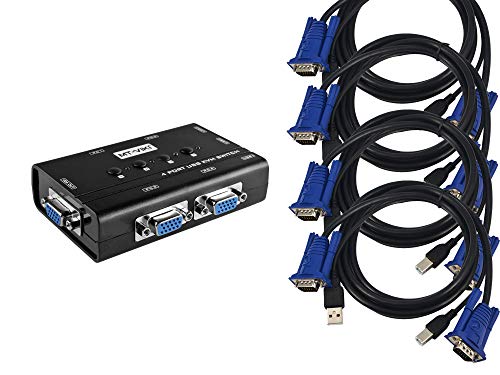 Kalea-informatique Box di Condivisione KVM Switch 4 PC