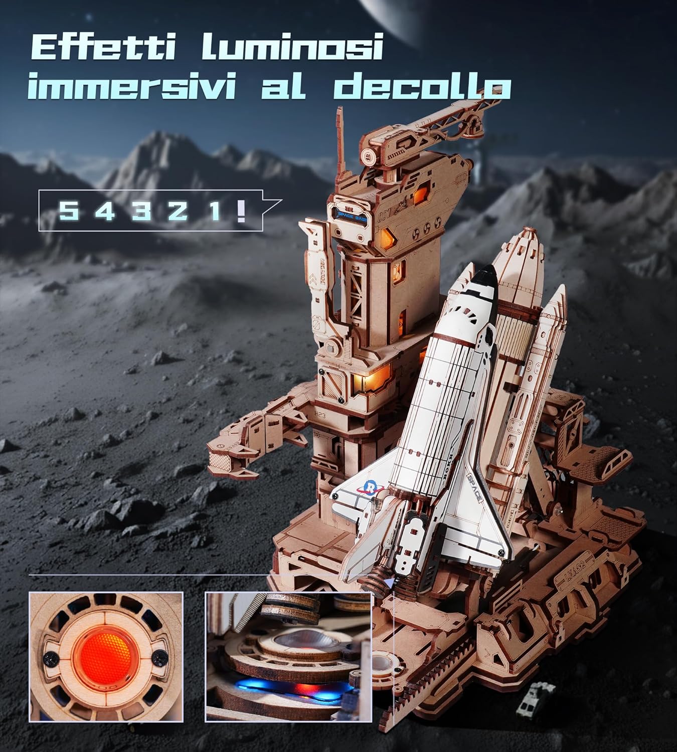 Rokr Puzzle 3D in Legno Navetta Spaziale LKA02 - immagine 4