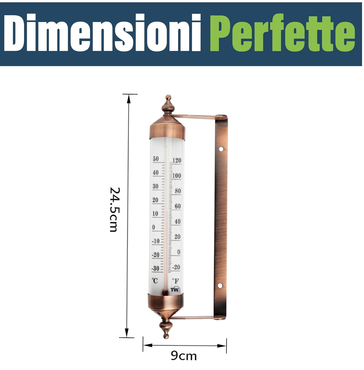 Termometro da Esterno Effetto Bronzo - immagine 3
