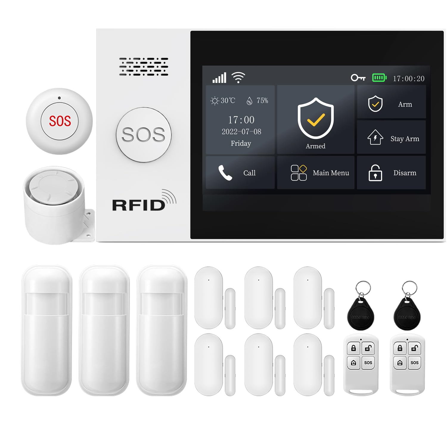 Xny Allarme Casa Wireless WiFi GSM con Sirena