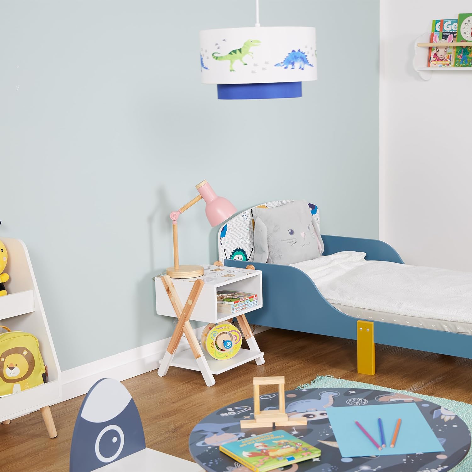 Relaxdays Comodino Letto Bambini con Scomparto 42x34x30 cm - immagine 2