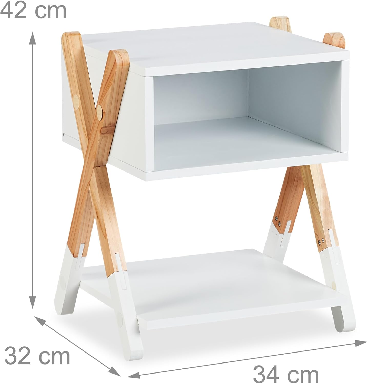 Relaxdays Comodino Letto Bambini con Scomparto 42x34x30 cm - immagine 3