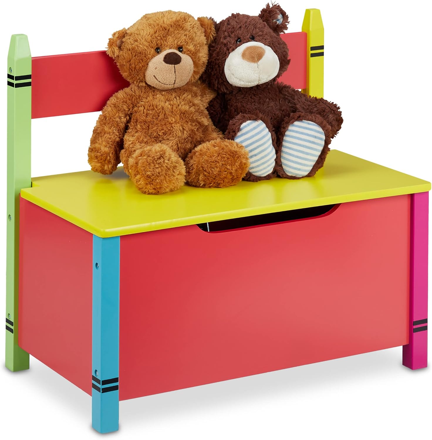 Relaxdays Panchetta con Cassapanca Salvaspazio, Multicolore