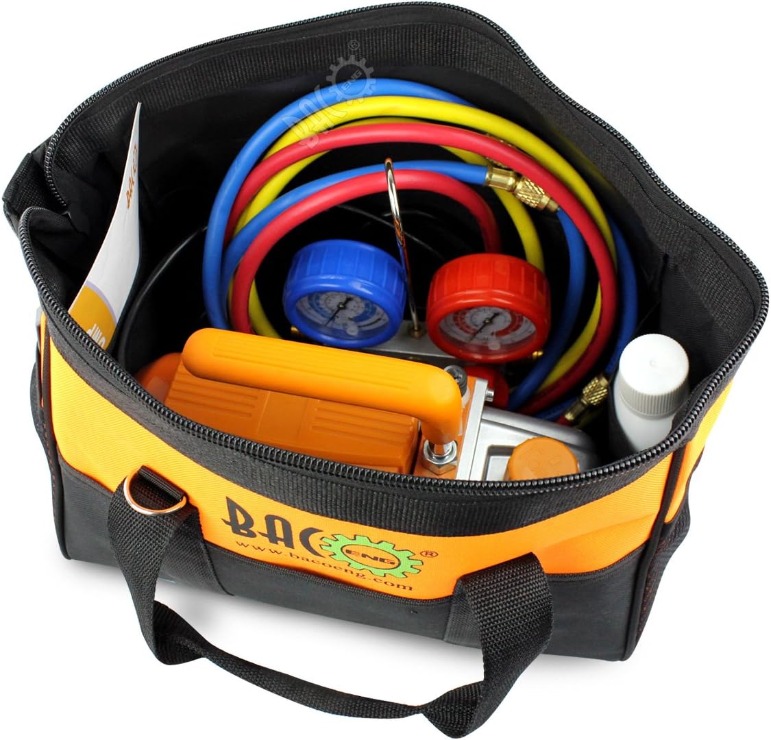 Bacoeng Pompa Vuoto per Condizionatori con Kit Manometri - immagine 7