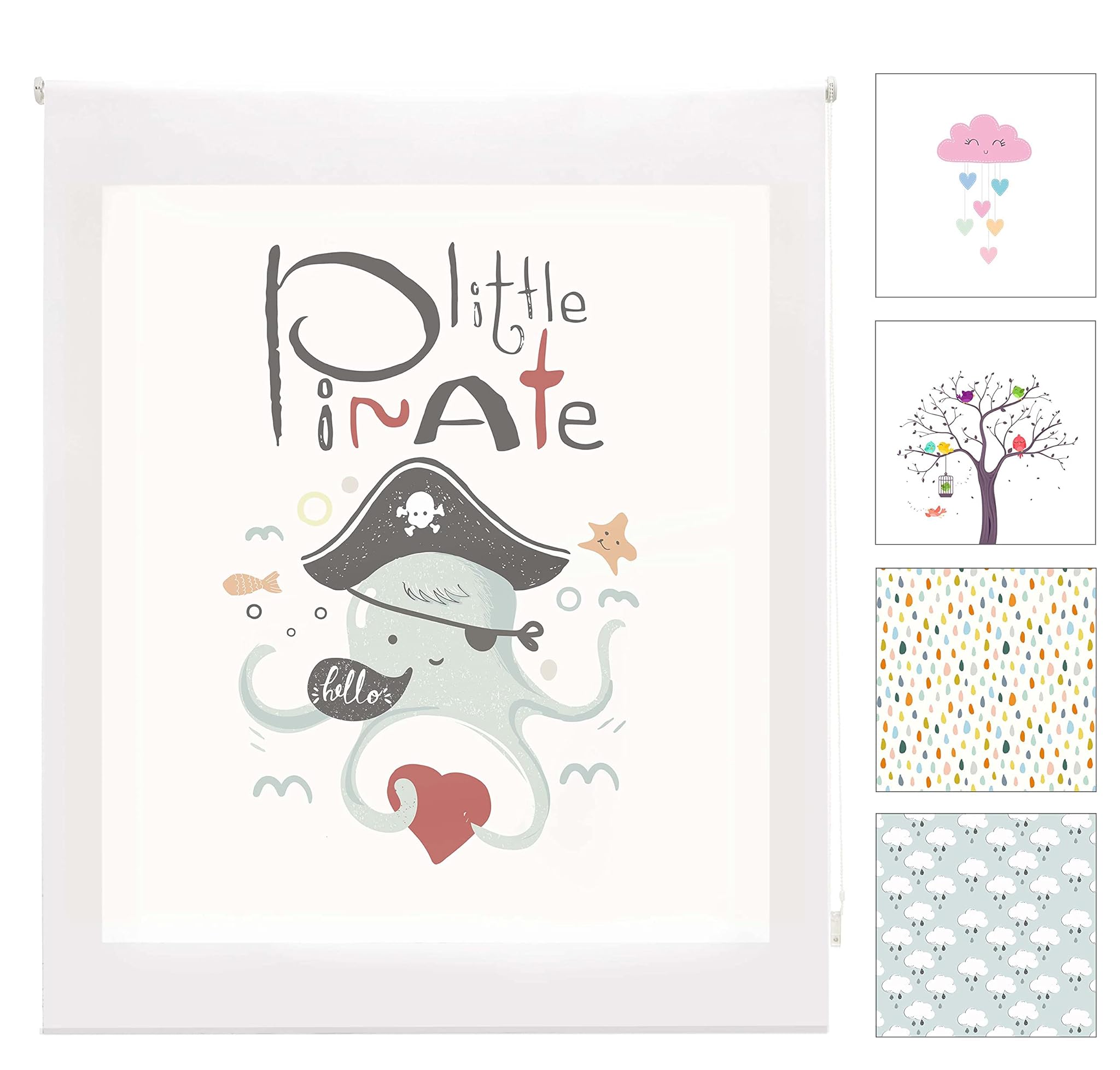 Blindecor Digital Kids - Tenda Avvolgibile Traslucida Pirate