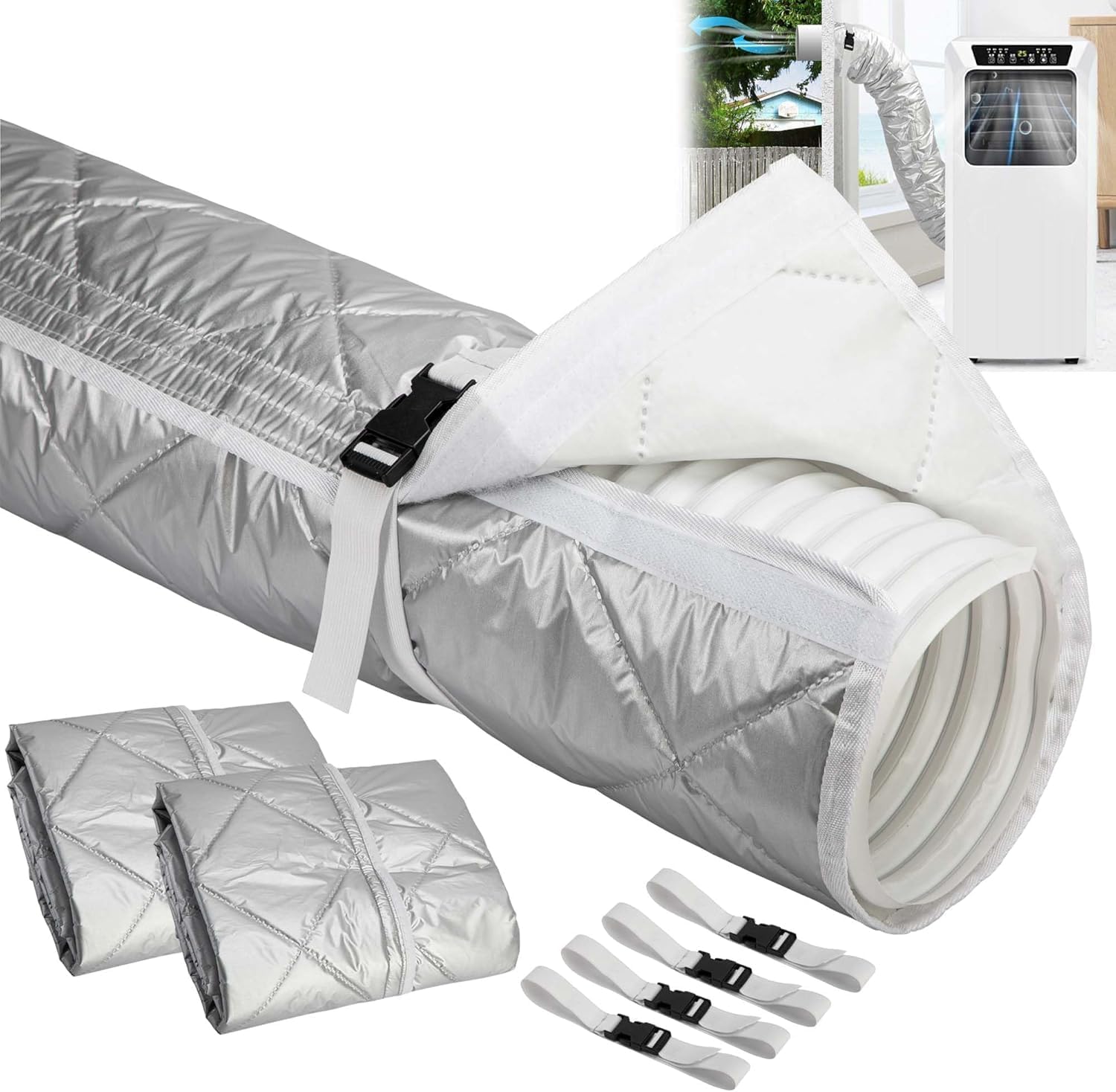 Copertura per Condizionatori Portatili 150x50cm, 2 pezzi - immagine 1