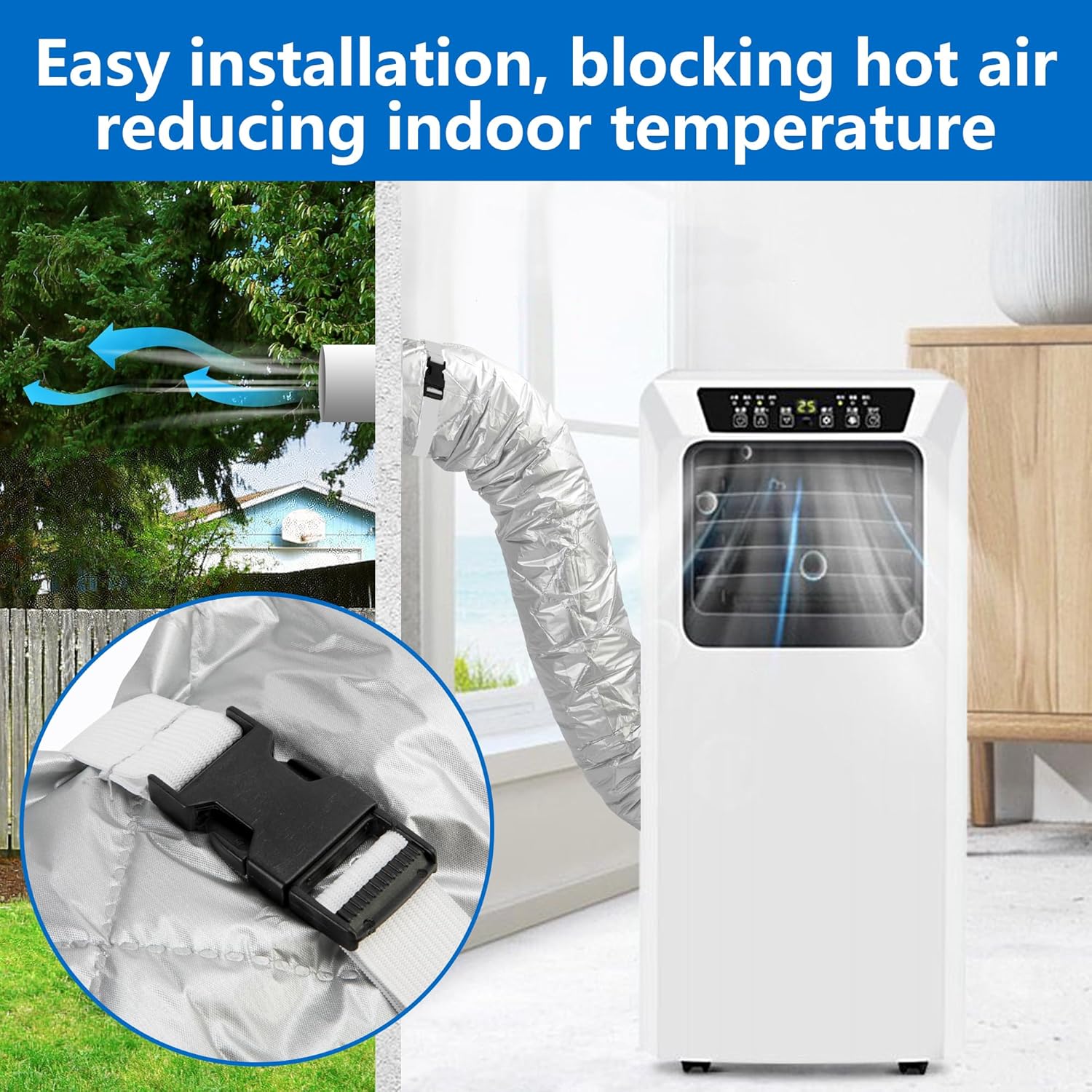 Copertura per Condizionatori Portatili 150x50cm, 2 pezzi - immagine 6