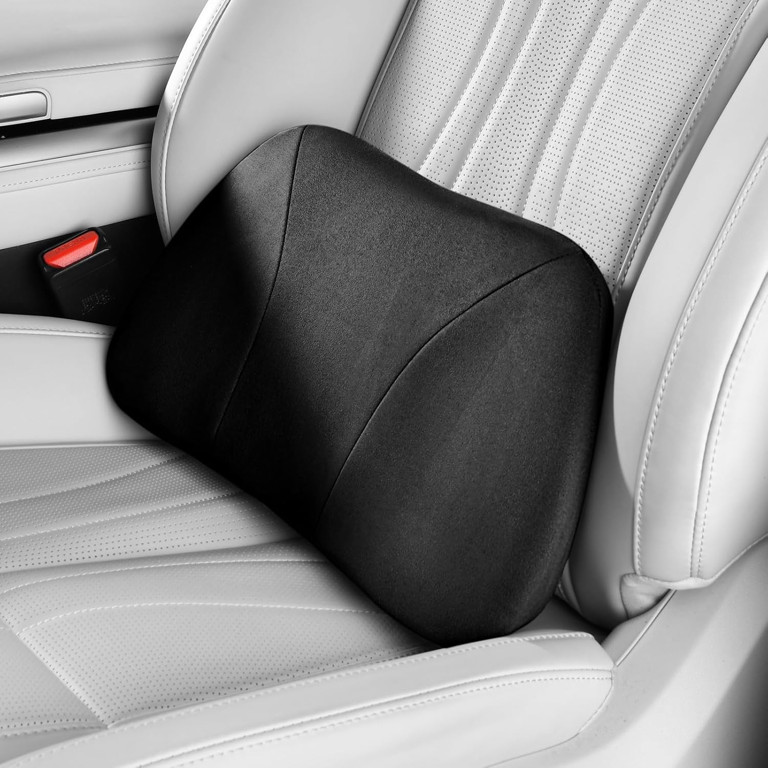 Cuscino Lombare Auto in Schiuma Memory, Nero - immagine 1