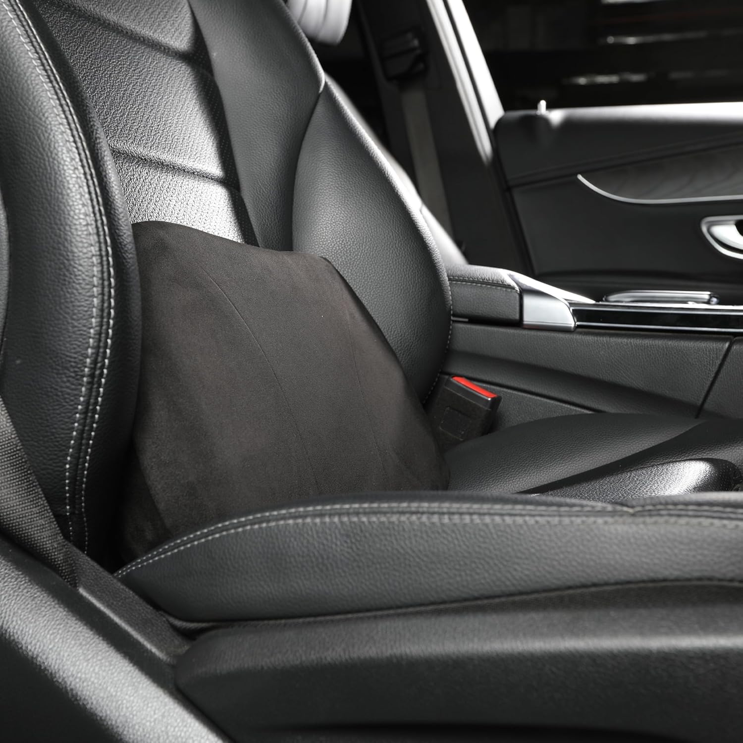 Cuscino Lombare Auto in Schiuma Memory, Nero - immagine 2