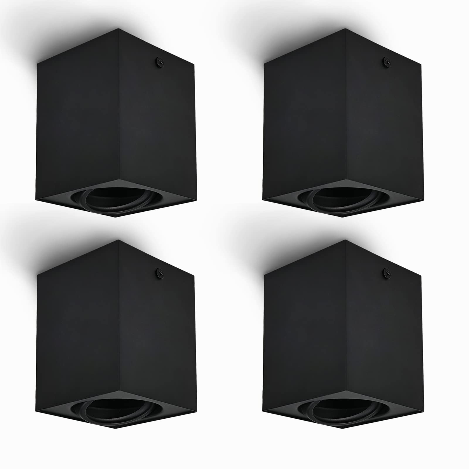 Uring Faretto da Soffitto Orientabile GU10, Nero Quadrato