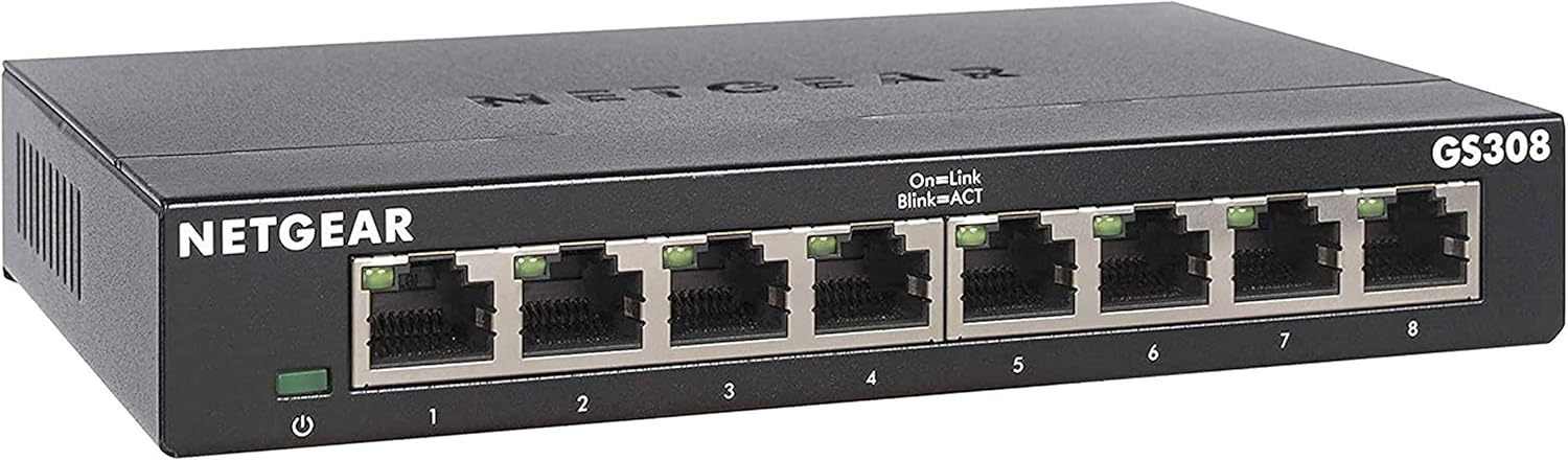 Netgear GS308 Switch Ethernet 8 Porte Gigabit Unmanaged - immagine 1