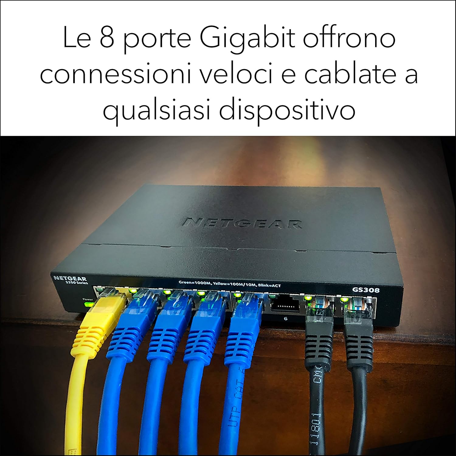 Netgear GS308 Switch Ethernet 8 Porte Gigabit Unmanaged - immagine 4