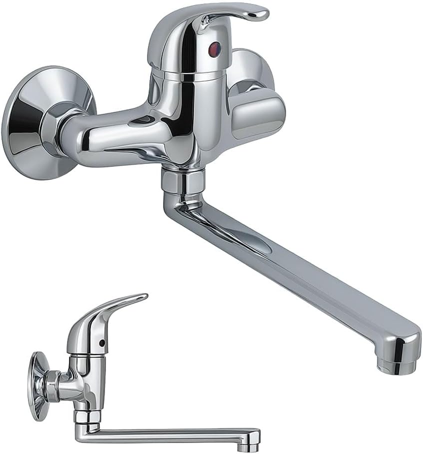 Rubinetto a Muro per Lavello con Erogazione Orientabile - immagine 1