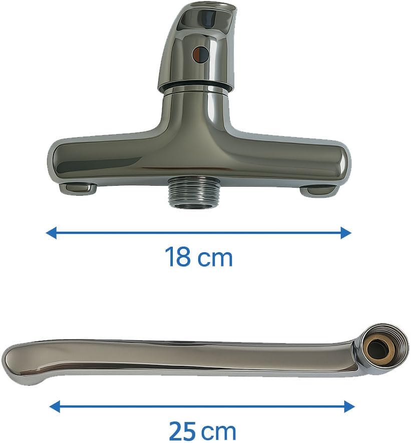Rubinetto a Muro per Lavello con Erogazione Orientabile - immagine 3