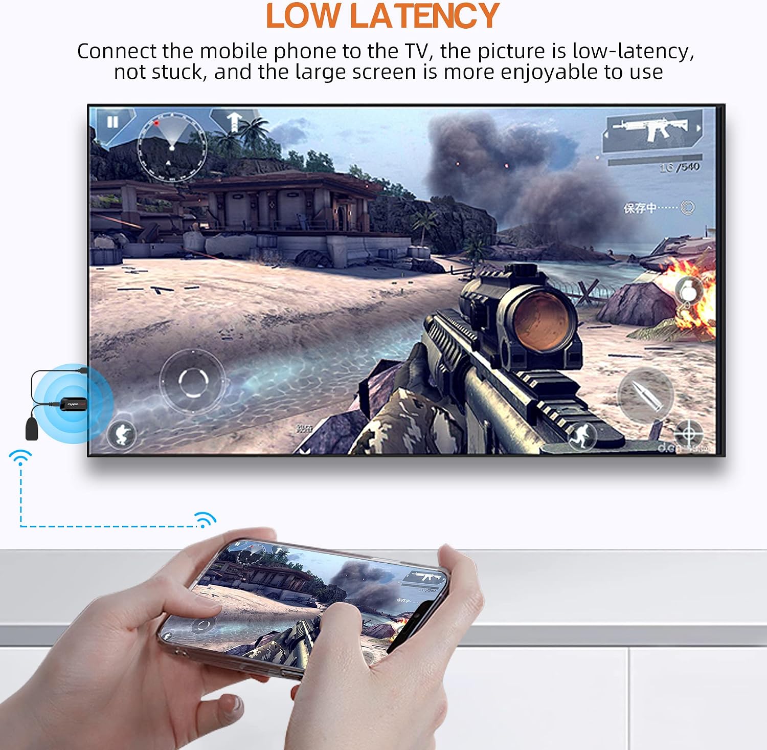 Fiyapoo HDMI Wireless Miracast Dongle 4K | Velz