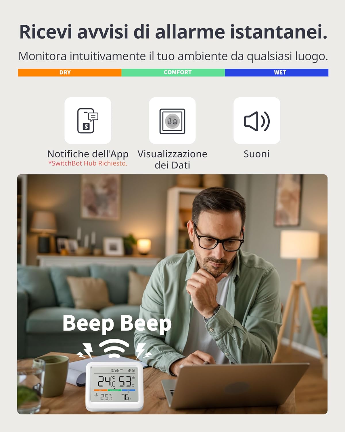 Switchbot Stazione Meteo Bluetooth - immagine 4