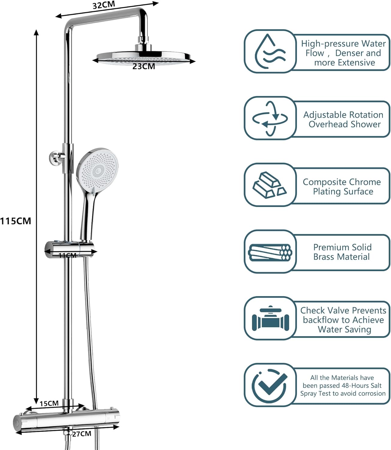 Morado Colonna Doccia con Miscelatore Termostatico - immagine 6
