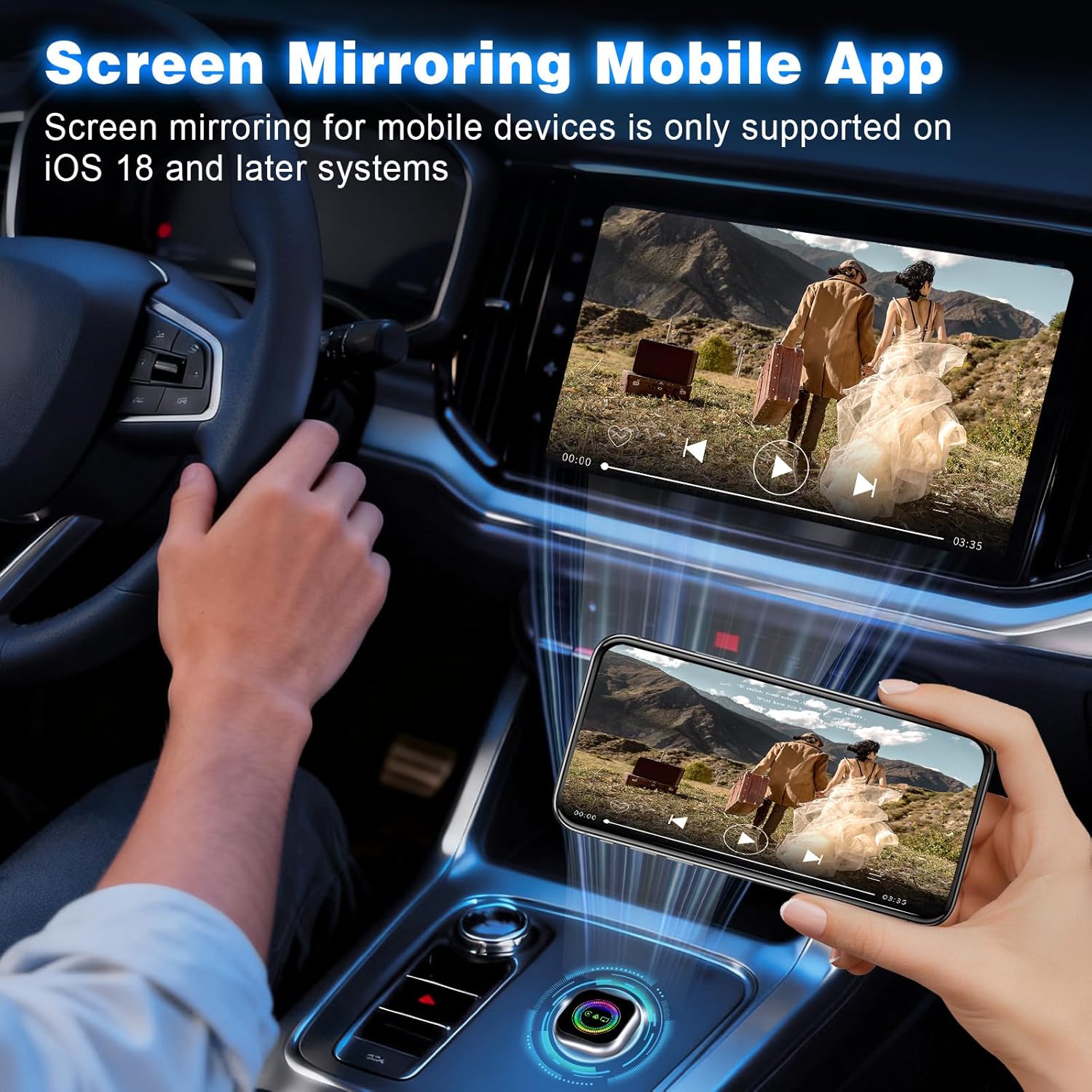 Adattatore Wireless 3 in 1 per CarPlay e Android Auto - immagine 3