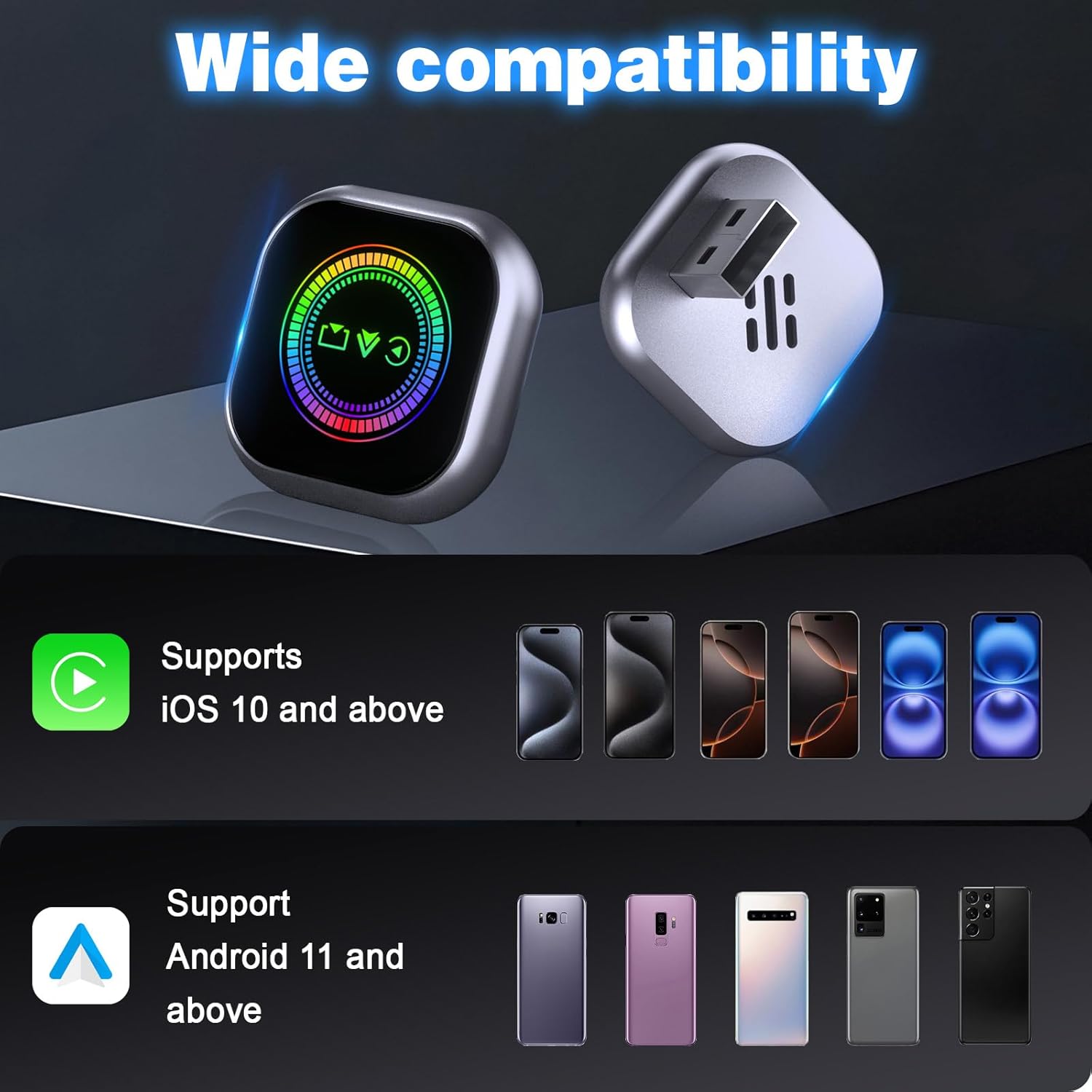 Adattatore Wireless 3 in 1 per CarPlay e Android Auto - immagine 7