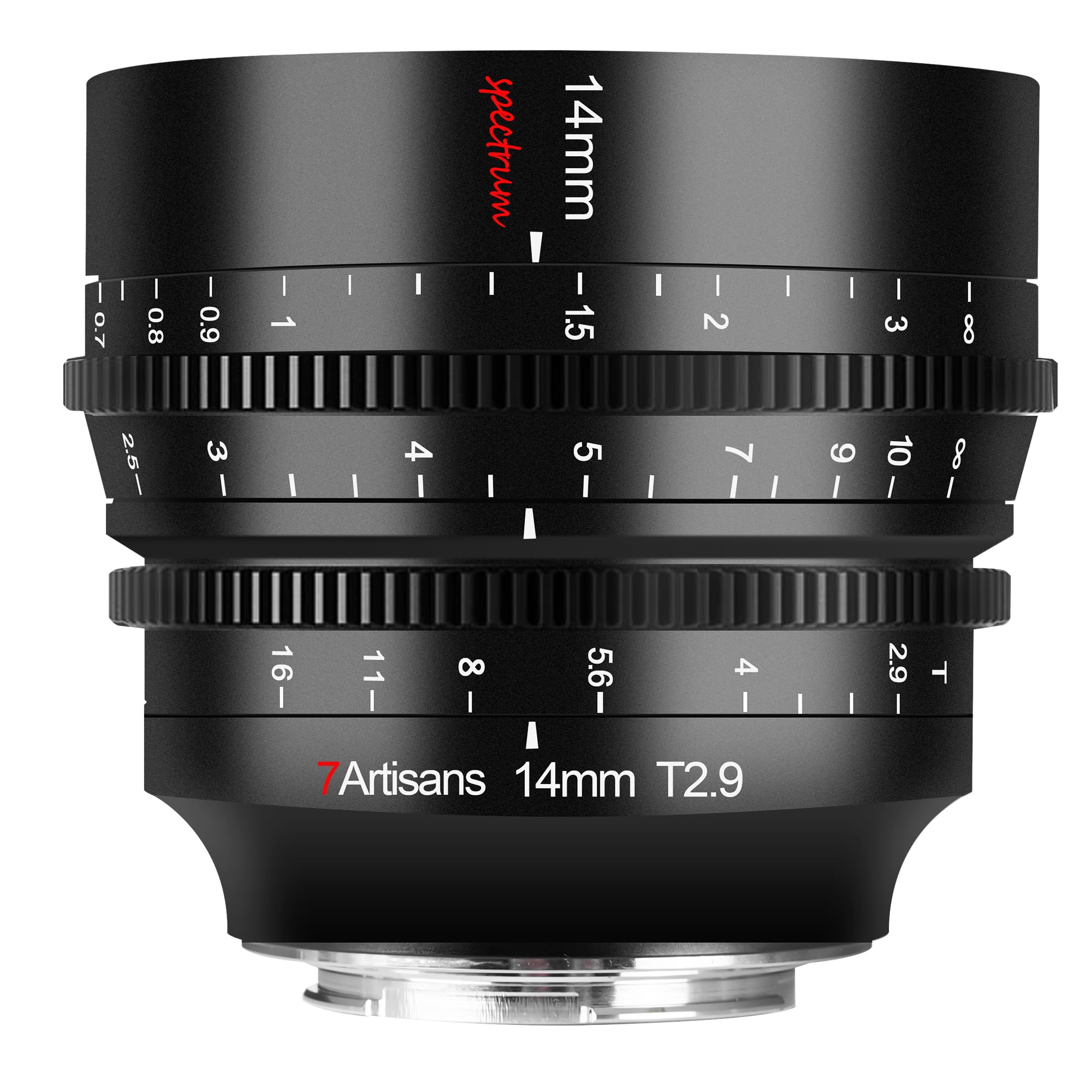 7artisans 14mm T2.9 Full Frame Lente Grandangolare, Nero