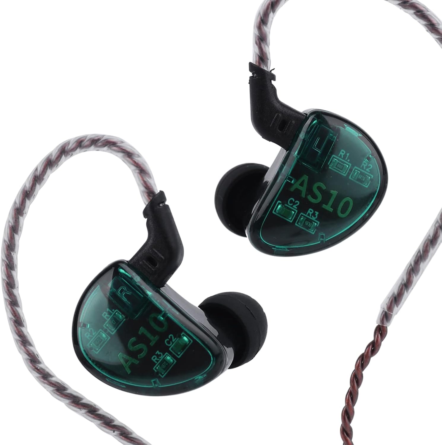 Linsoul KZ AS10 5BA Cuffie In-Ear HiFi, Ciano - immagine 3