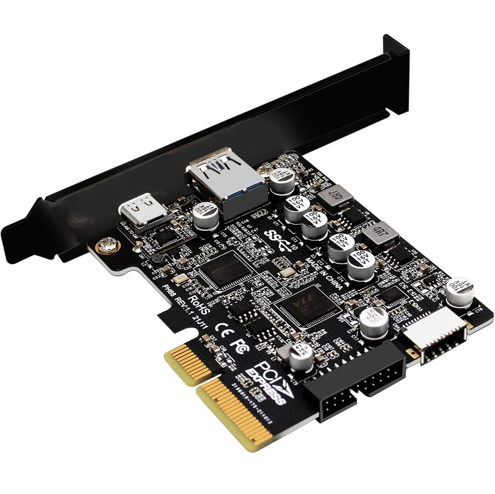 USB C PCIE Card con Porte USB 3.2 e Type-C