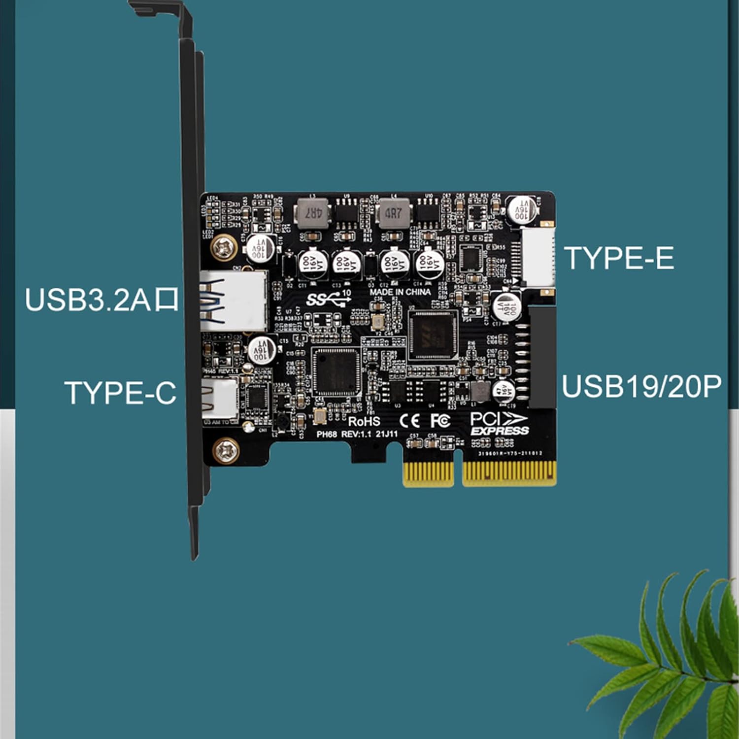 USB C PCIE Card con Porte USB 3.2 e Type-C - immagine 4