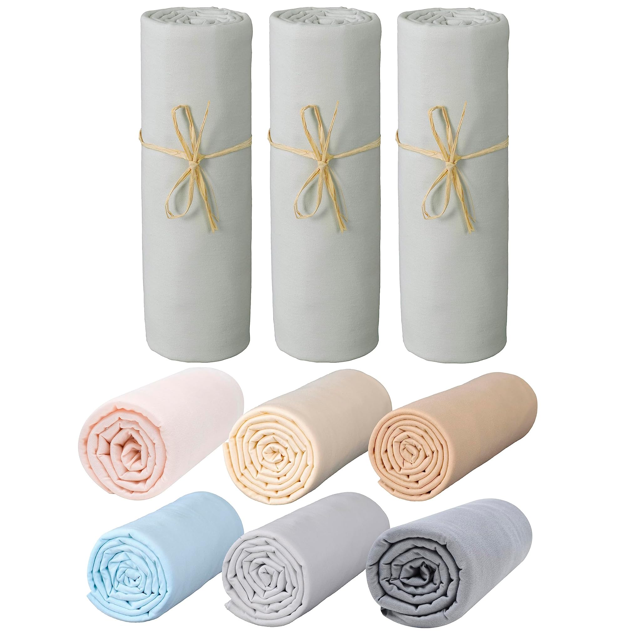 P'tit Basile Set 3 Lenzuola Angoli Cotone Biologico 60x120cm