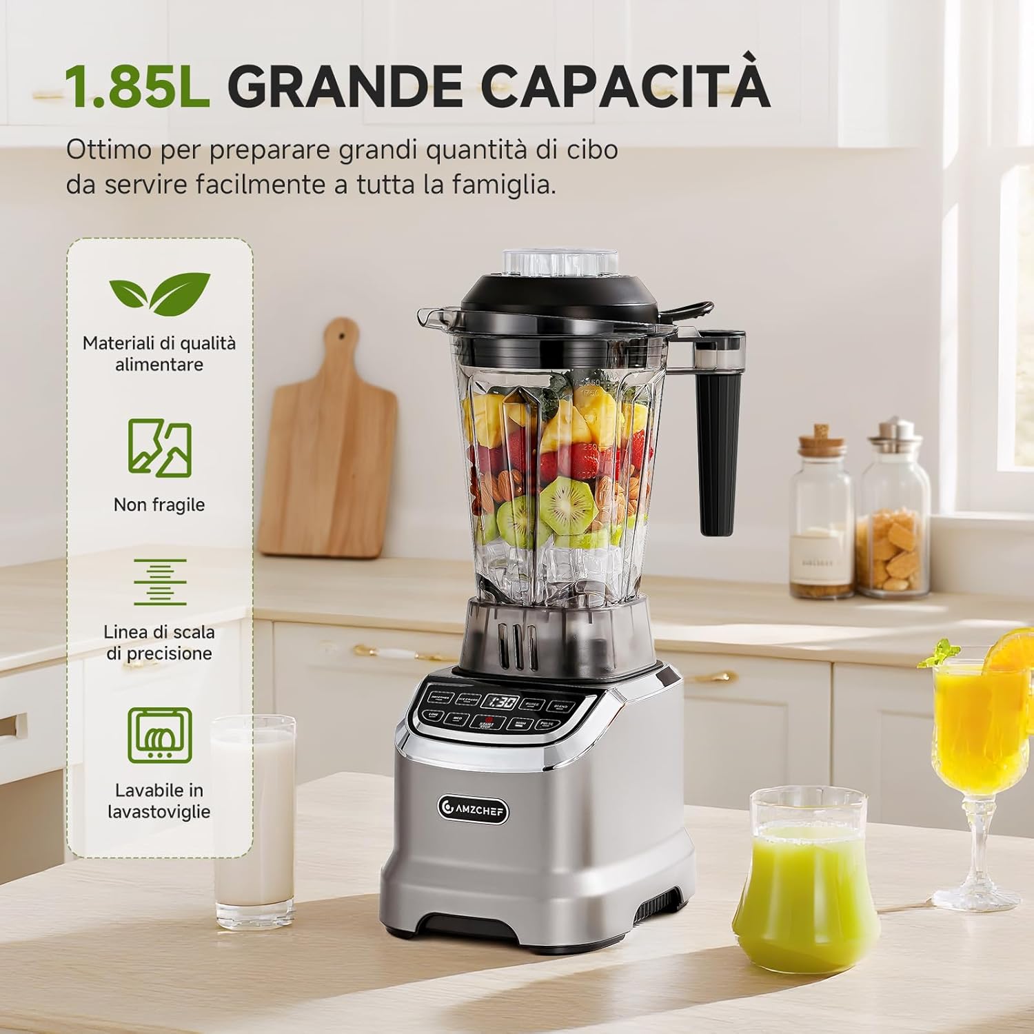 Amzchef Frullatore Professionale Smart Touchscreen - immagine 2