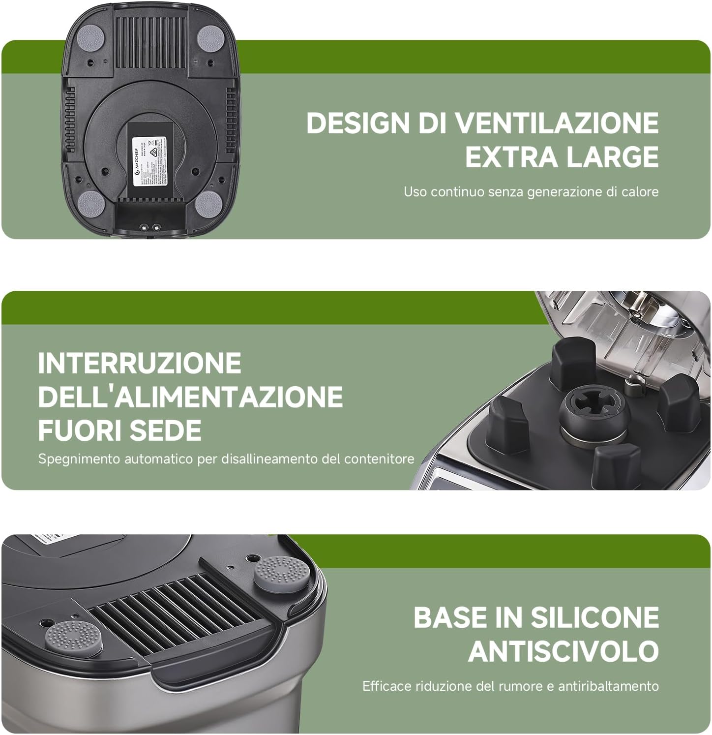 Amzchef Frullatore Professionale Smart Touchscreen - immagine 8