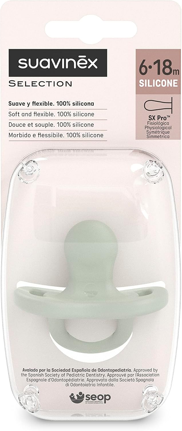 Suavinex Ciuccio Tutto in Silicone 6/18 Mesi, Verde - immagine 2