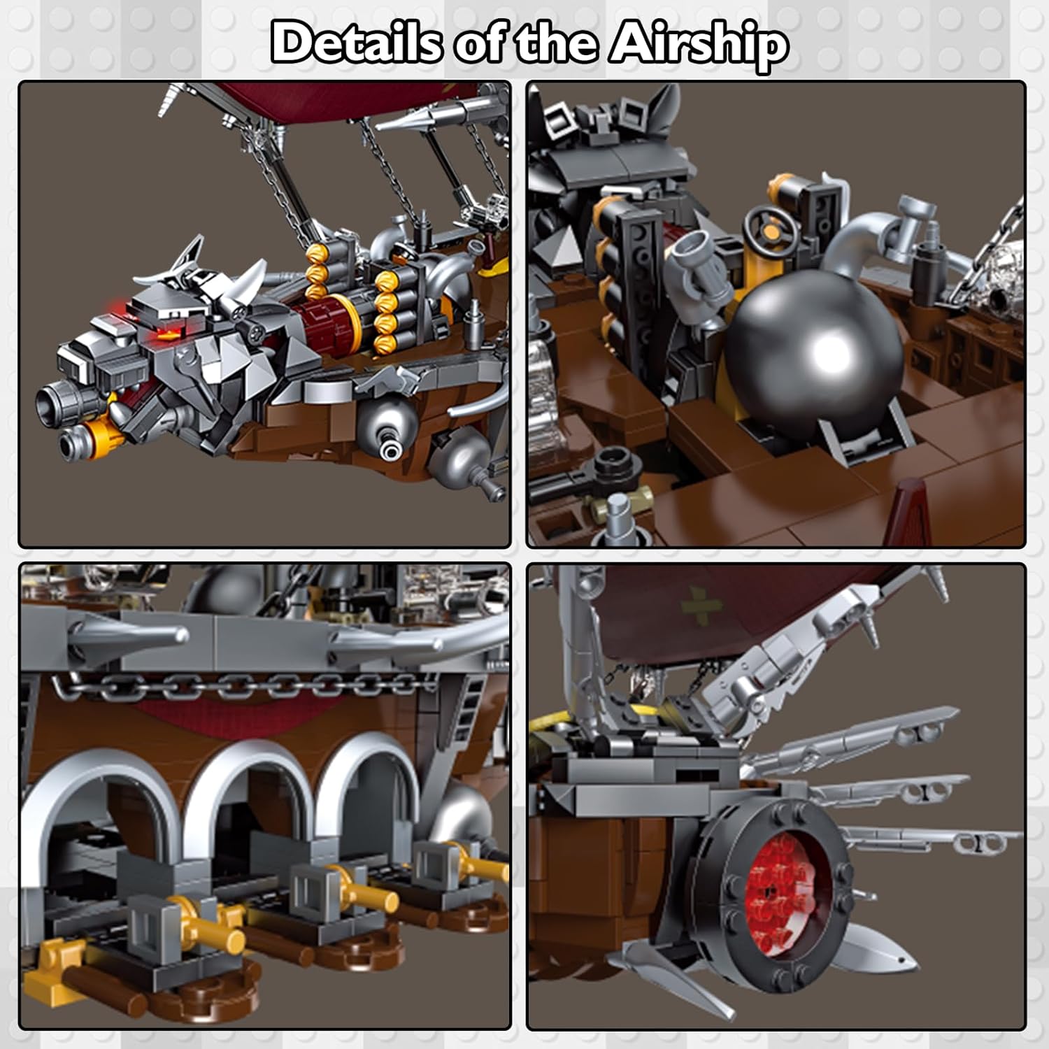 Jmbricklayer 70137 - Dirigibile Medievale per Adulti e Ragazzi - immagine 3