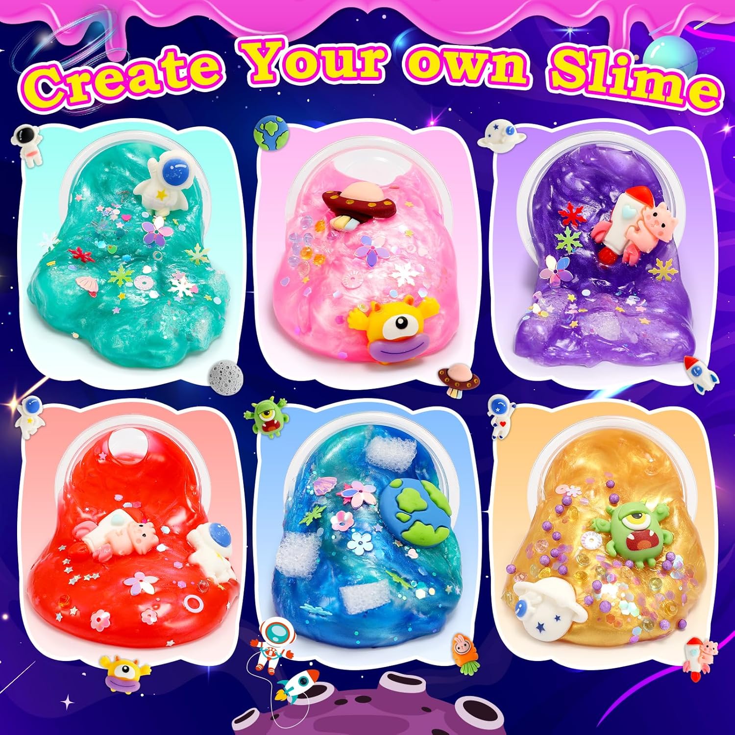 Slime Fluffy per Bambini con Decorazioni Carine - immagine 4