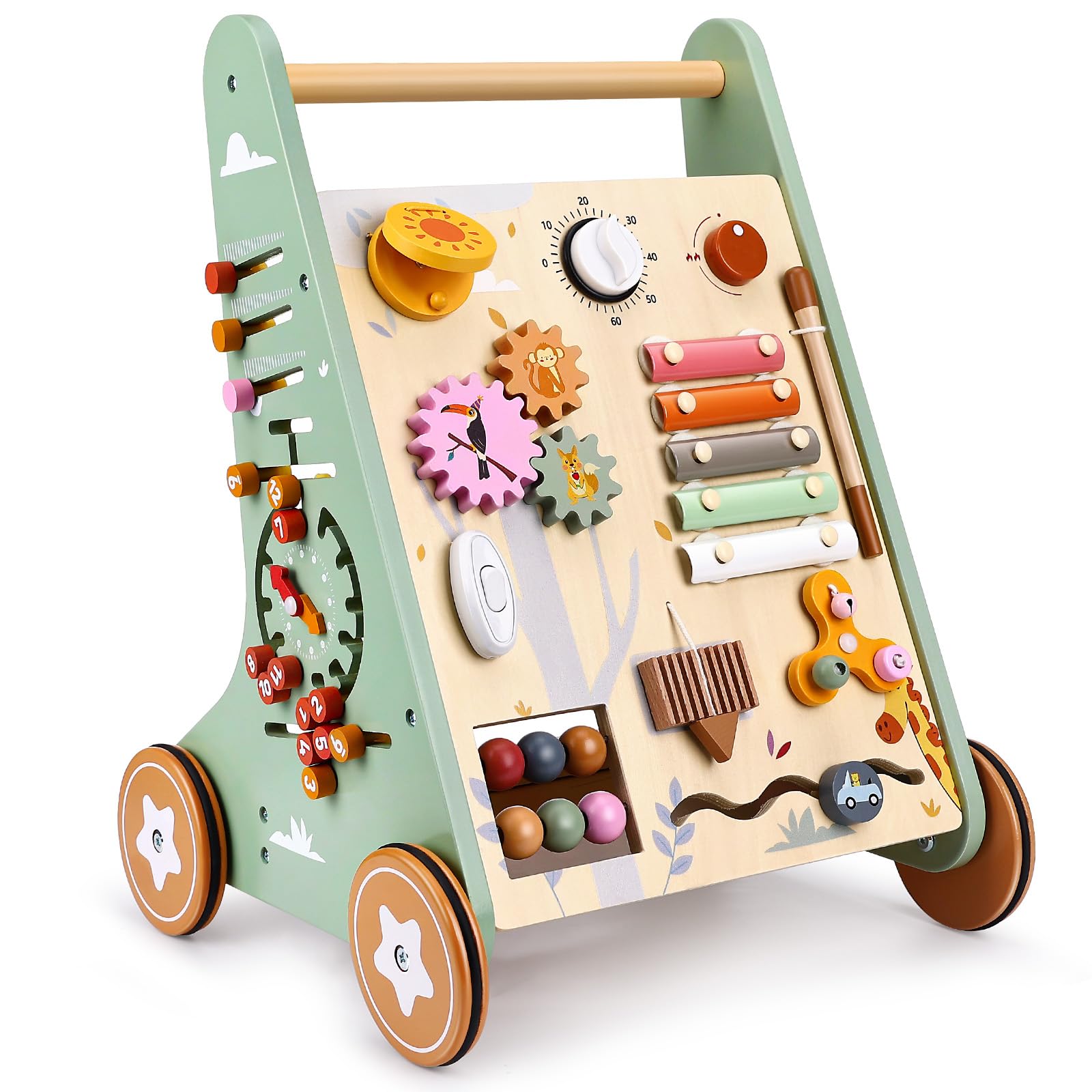 Highbird Carrello Primi Passi in Legno per Bambini