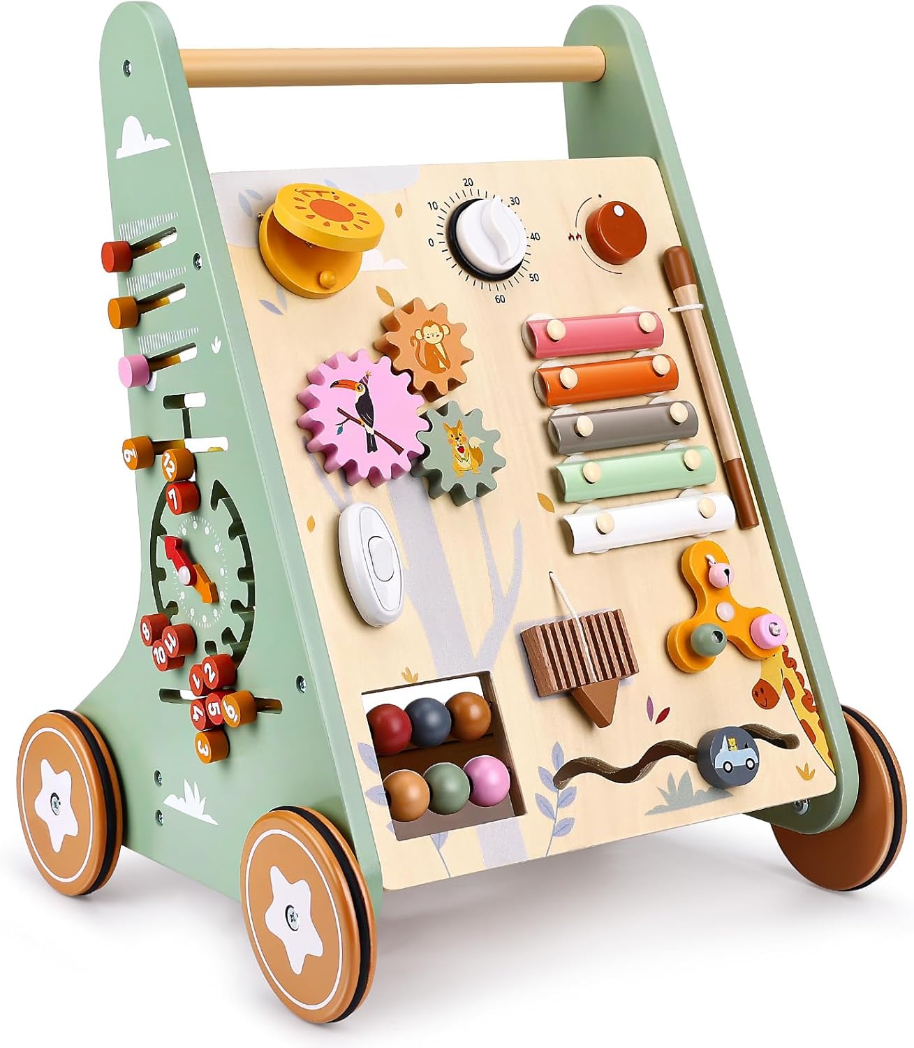 Highbird Carrello Primi Passi in Legno per Bambini - immagine 1