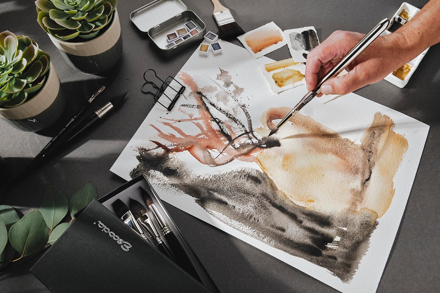 Escoda Ultimo Evolution - Pennello Viaggio Acquerello Rotondo - immagine 3