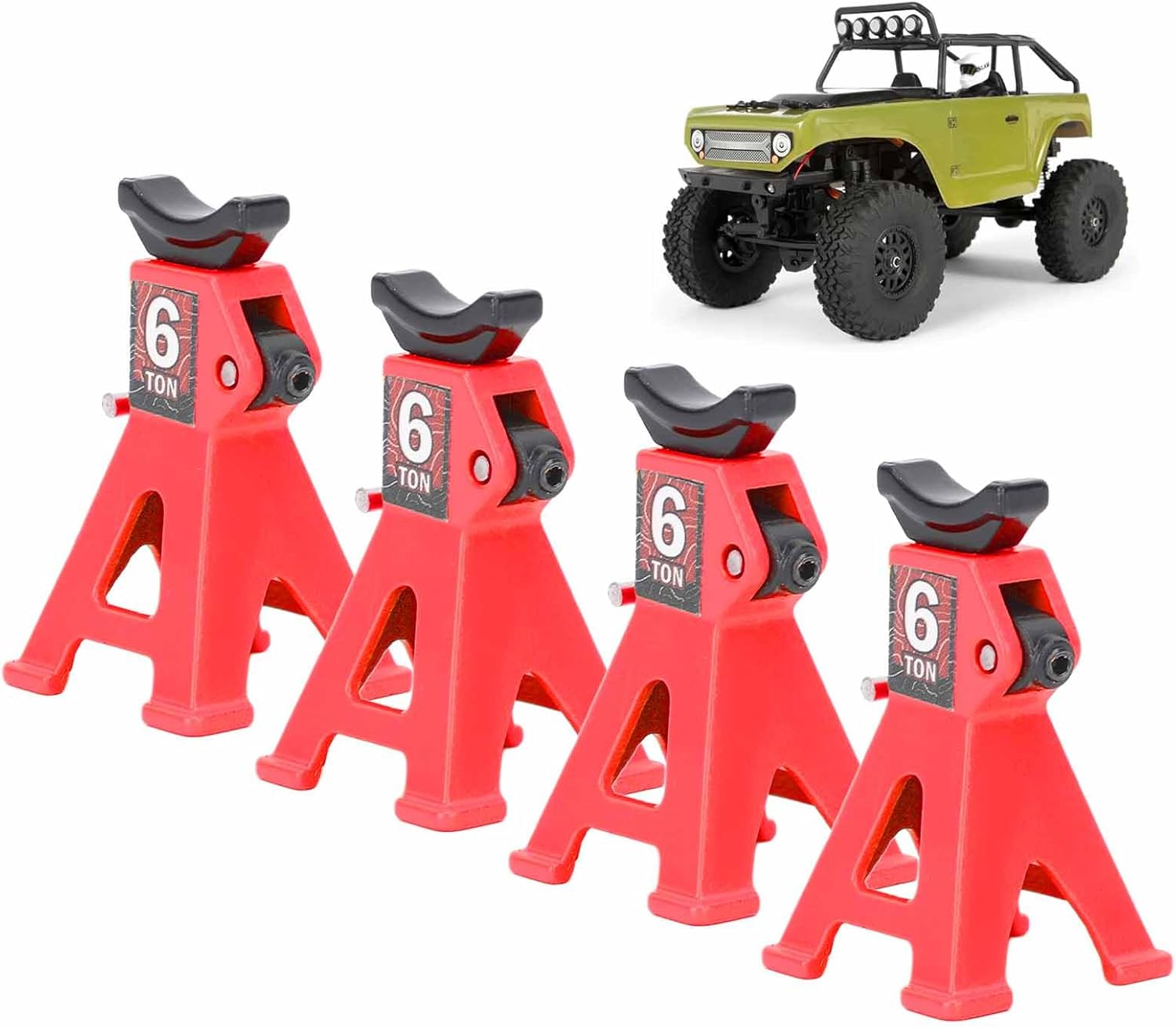 Cavalletto in Scala per Auto RC - Lega di Alluminio 4 Pezzi - immagine 3