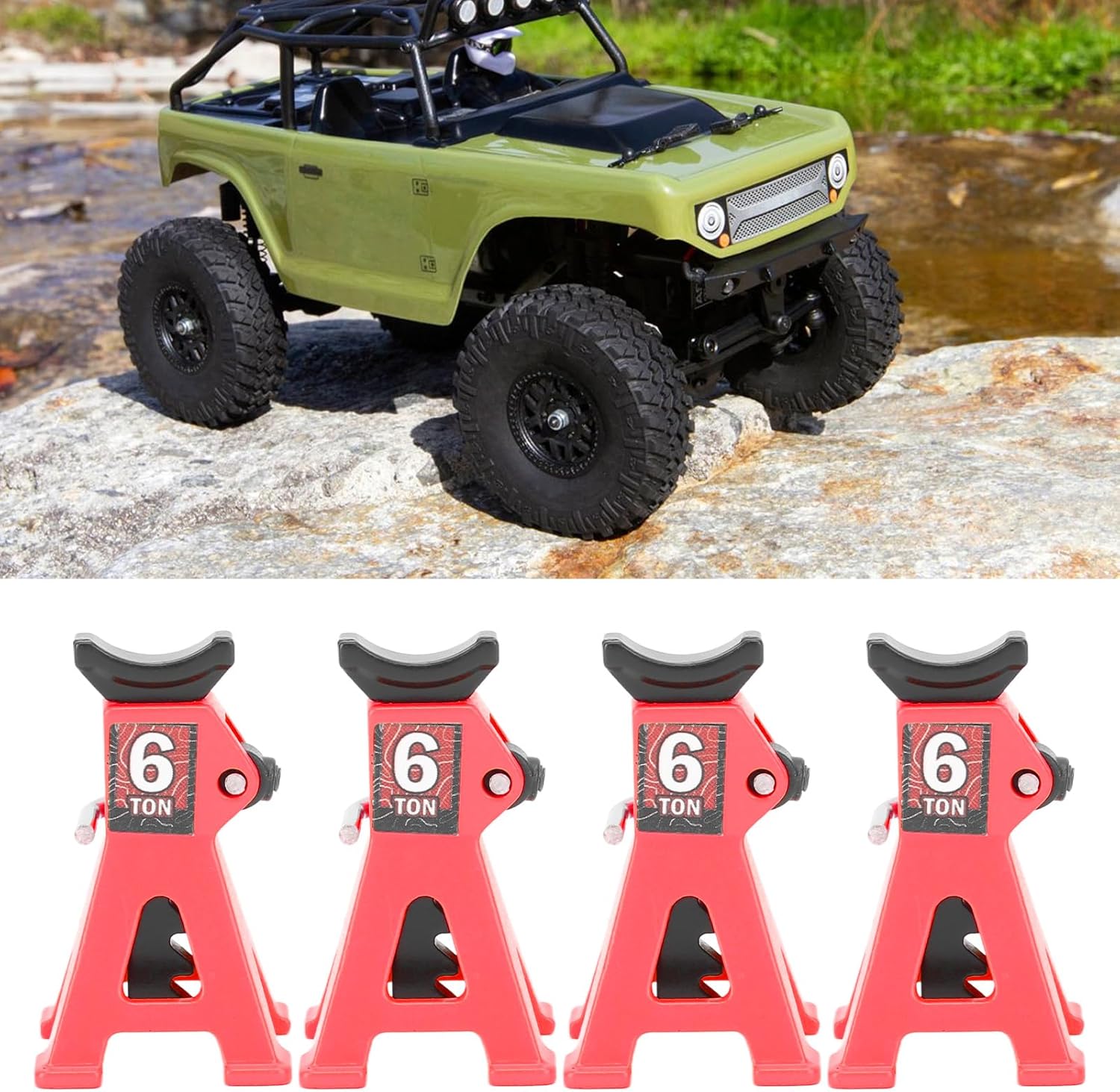 Cavalletto in Scala per Auto RC - Lega di Alluminio 4 Pezzi - immagine 5