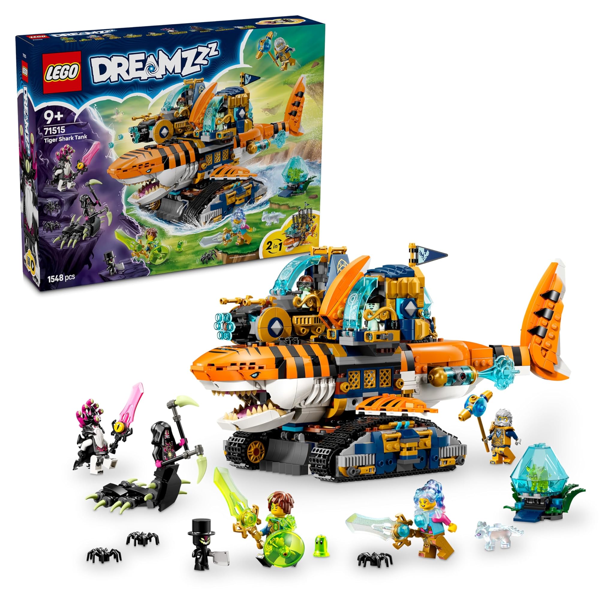 Lego DREAMZzz 2 in 1 Carro-Squalo Tigre 71515
