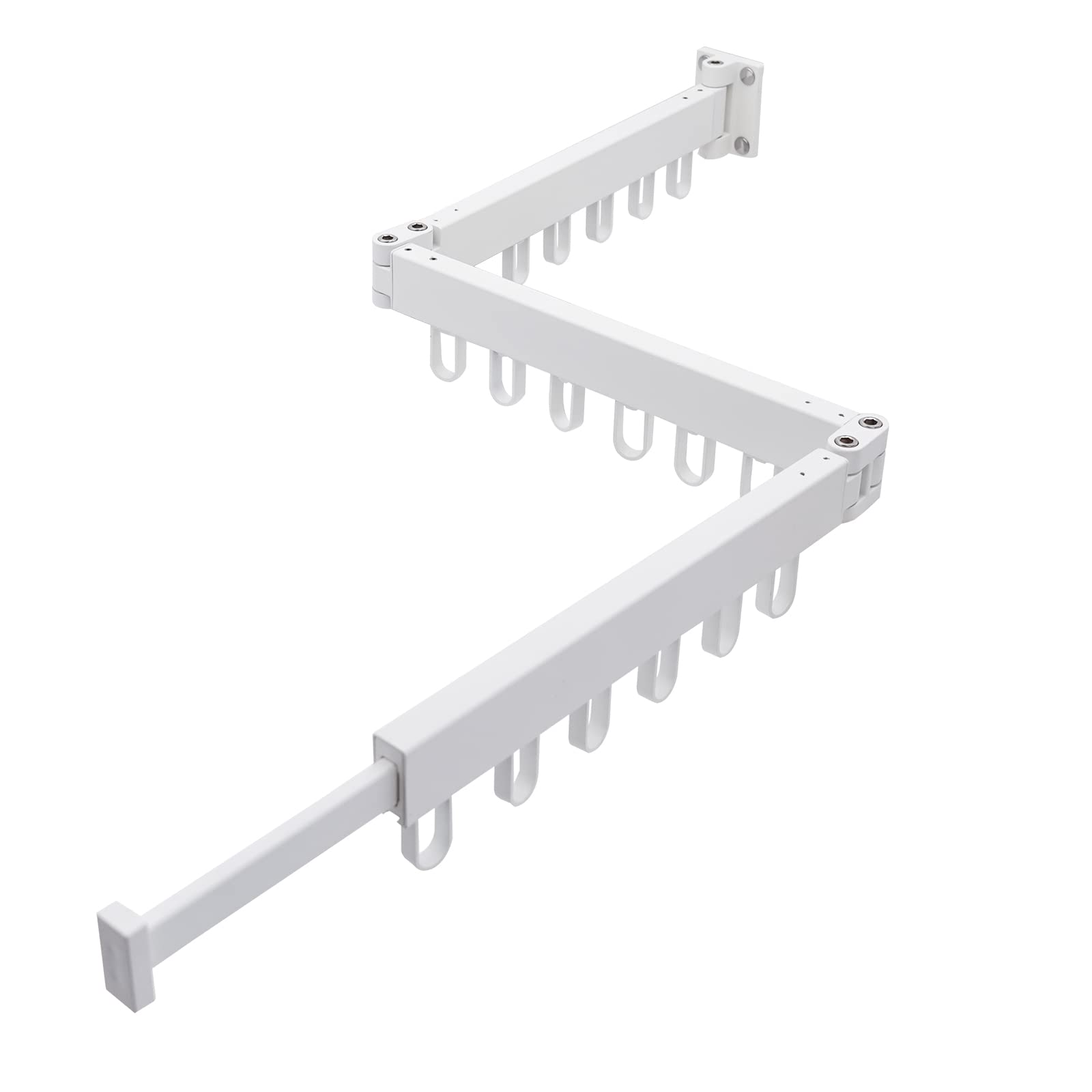 Stendino a Parete Richiudibile 128cm, Bianco