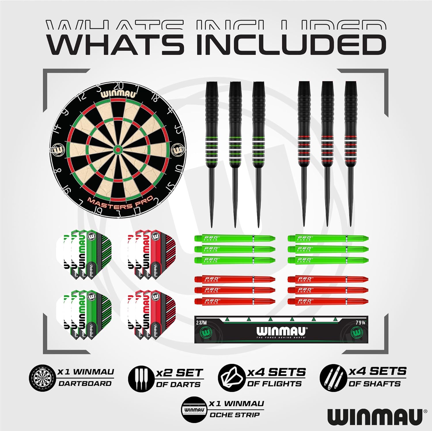 Winmau Darts - Masters Pro Premium Set Bersaglio Freccette - immagine 2