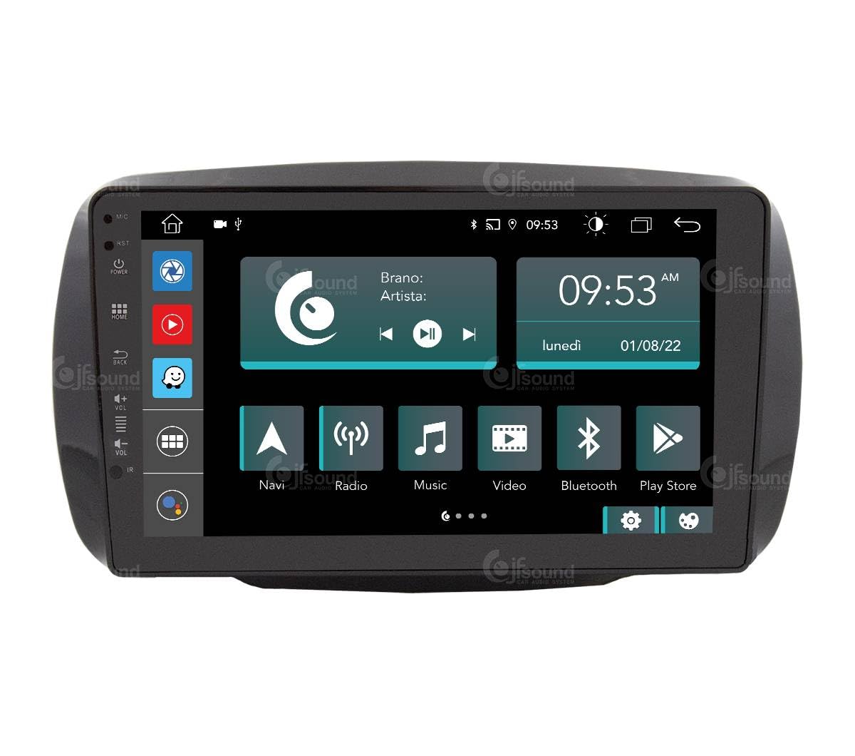 Autoradio Custom Fit per Smart 453 Android GPS 9"