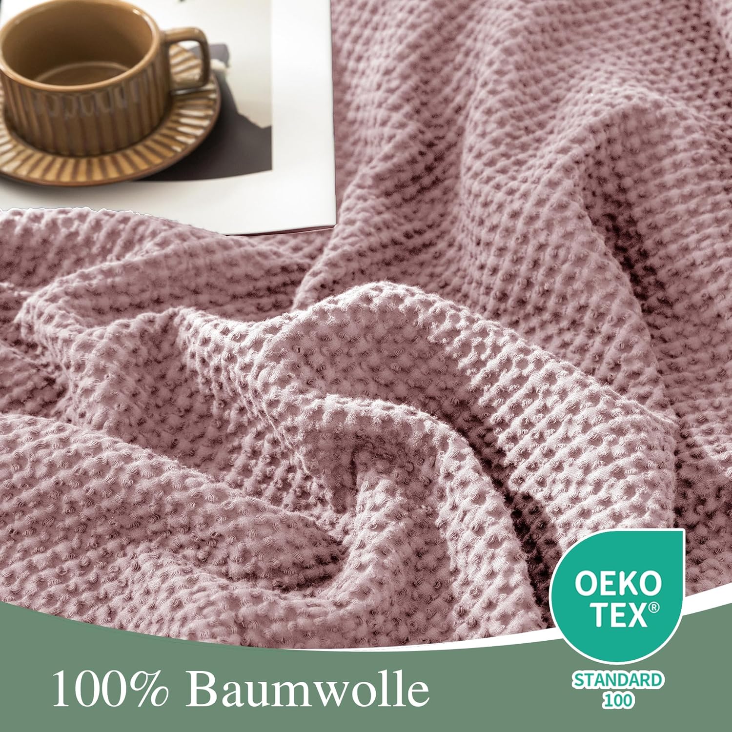 Chuffed Coperta 100% Cotone 270x230 cm, Loran - immagine 2