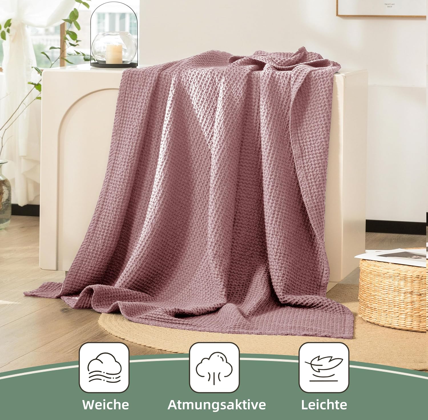 Chuffed Coperta 100% Cotone 270x230 cm, Loran - immagine 3