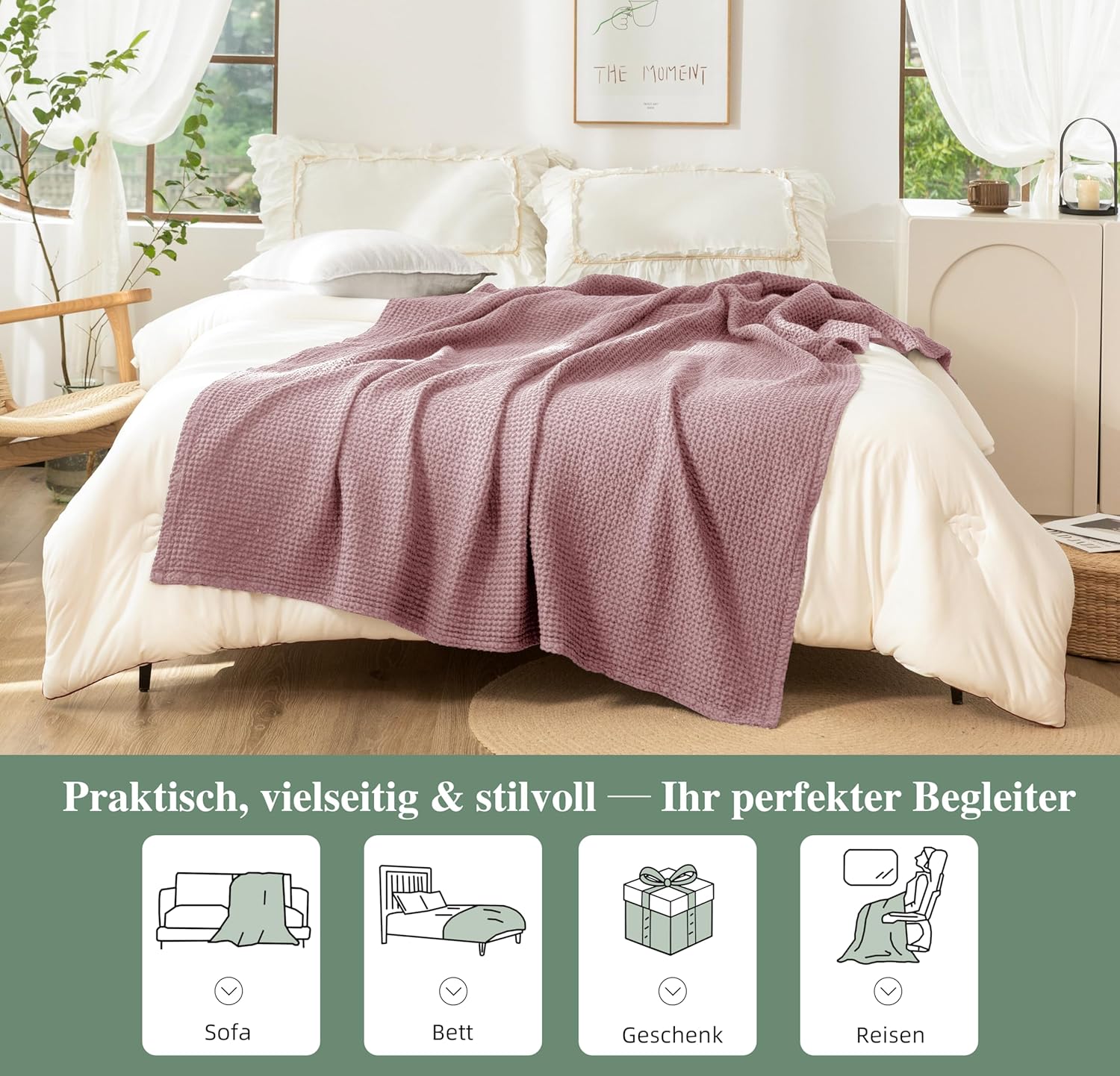 Chuffed Coperta 100% Cotone 270x230 cm, Loran - immagine 5